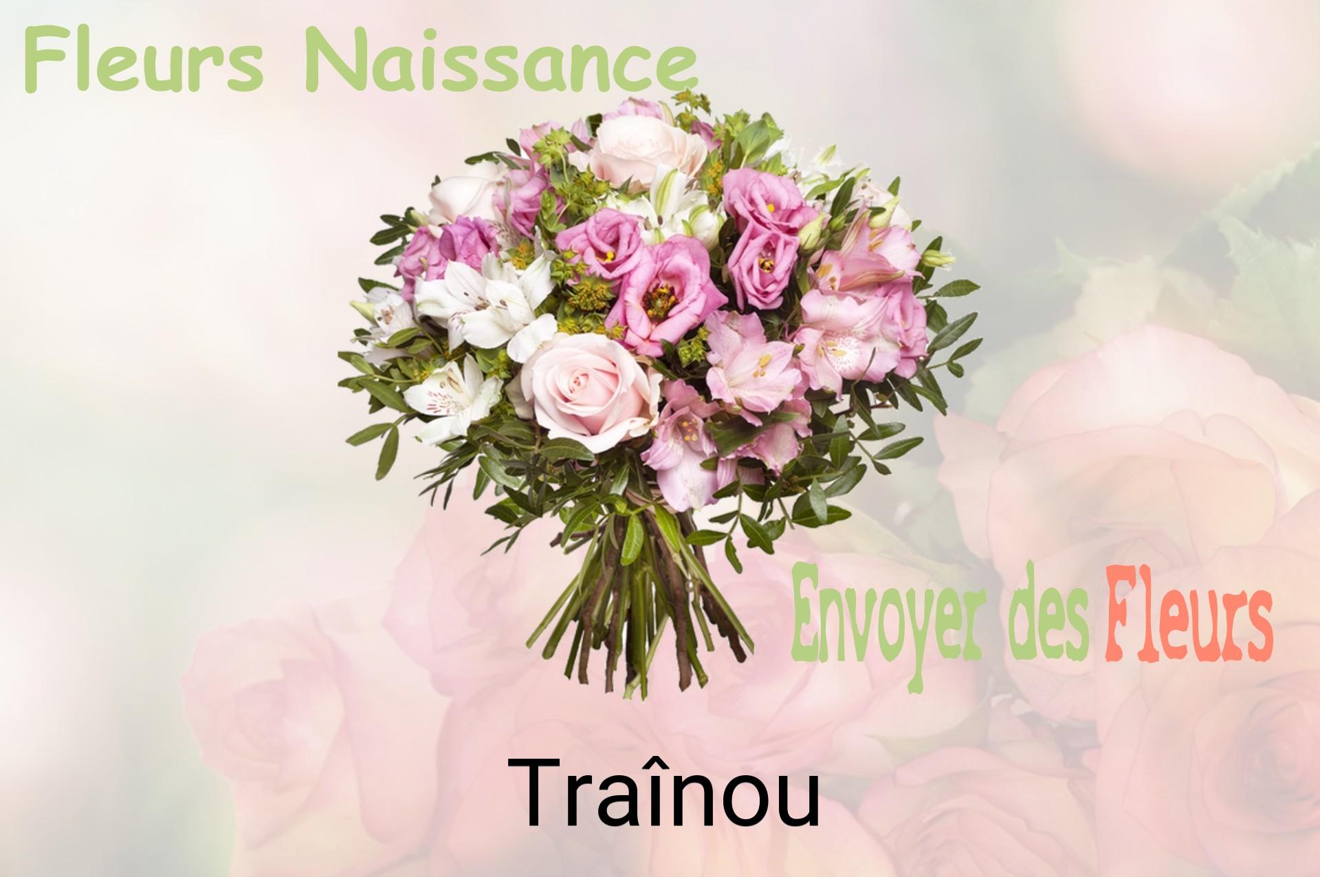 Bouquet de fleurs de naissance livré à Traînou